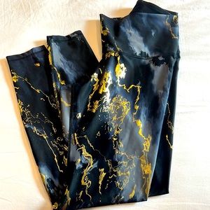 Metallic work out pants- size Large